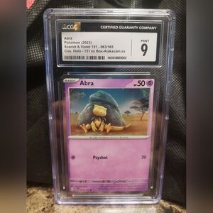 Pokemon card Abra  Graded Mint 9